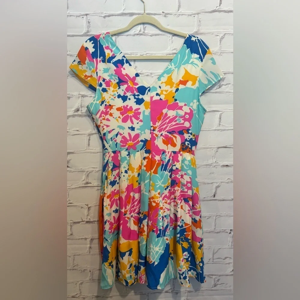 JB by Julie Brown Women’s Summer Silk Midi Dress Size 6 - Picture 2 of 7